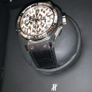 ウブロ(HUBLOT)の世界限定500本 ウブロ ビッグバン スノーレオパード &純正アリゲーターベルト(腕時計(アナログ))