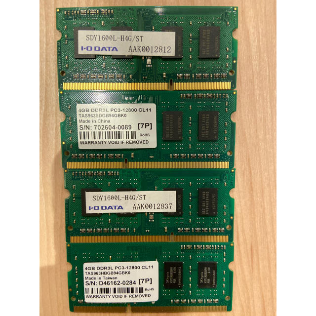 ①  ノート用 DDR4 4GBメモリ SDZ3200-4G ST