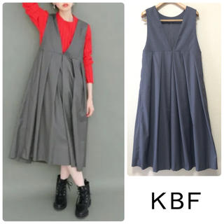 ケービーエフ(KBF)のKBF ▷ BIGプリーツジャンパースカート  2WAY ワンピース  プリーツ(ロングスカート)