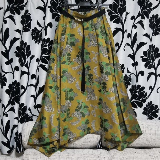 2022秋冬新作】 Ameri BERRY JACQUARD BELT SKIRT | artfive.co.jp