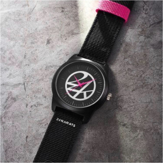 24KARATS　ブラックミリタリー腕時計(ファッション)