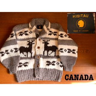 カナタ(KANATA)のCANADA製　KISITAU カウチンセーター　ニット　カーディガン　トナカイ(ニット/セーター)