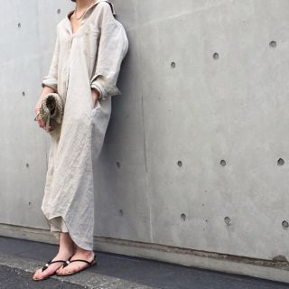 美品　Plage 優秀シャツワンピース　ロングワンピース プラージュ