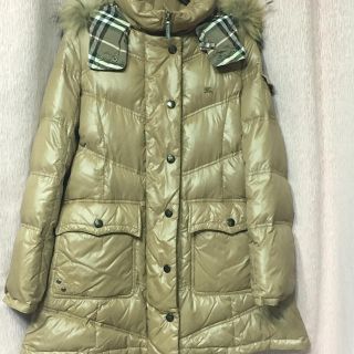 バーバリーブルーレーベル(BURBERRY BLUE LABEL)のチョコ様専用美品☆バーバリーブルーレーベル☆ダウンコート38キャメル（ベージュ）(ダウンコート)