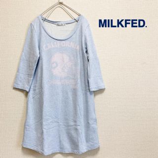 ミルクフェド(MILKFED.)のMILKFED. スウェットワンピース　S(ミニワンピース)