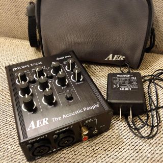 プロ御用達【極美品】AER Dual mix 2chプリアンプ 専用ポーチ付き