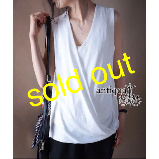 ファッションなデザイン antiqua 売り切れました - カットソー(半袖+袖