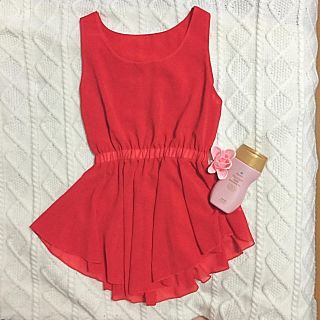 red シフォントップス(タンクトップ)