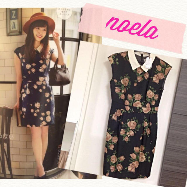 Noela(ノエラ)のnoela新品♡レトロローズ柄ワンピ♡ レディースのワンピース(ひざ丈ワンピース)の商品写真