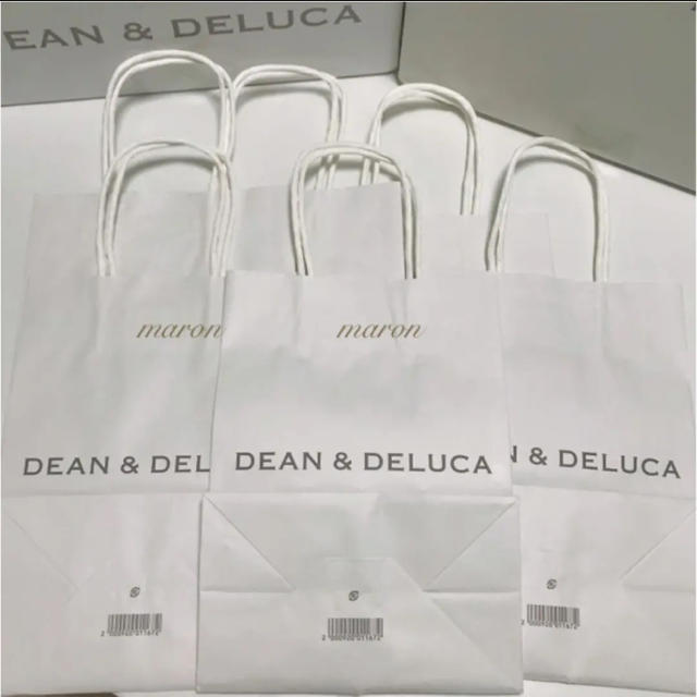 DEAN & DELUCA(ディーンアンドデルーカ)のDEAN&DELUCA紙袋6枚セット白ショッパー エコバッグ ショッピングバッグ レディースのバッグ(ショップ袋)の商品写真