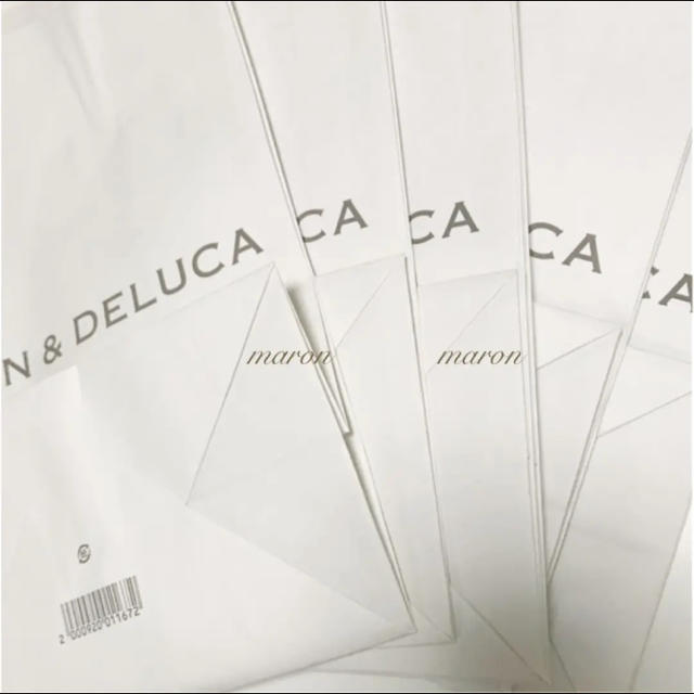 DEAN & DELUCA(ディーンアンドデルーカ)のDEAN&DELUCA紙袋6枚セット白ショッパー エコバッグ ショッピングバッグ レディースのバッグ(ショップ袋)の商品写真