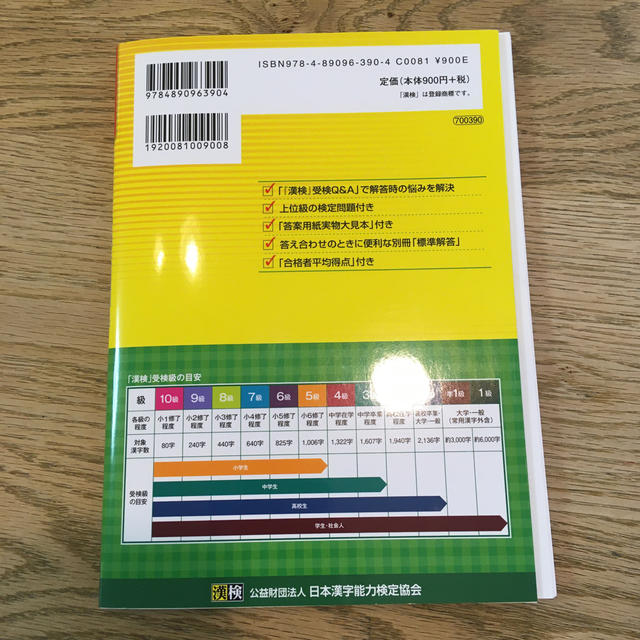 漢検５級過去問題集 ２０１９年度版 エンタメ/ホビーの本(資格/検定)の商品写真