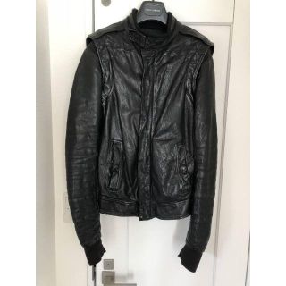 リックオウエンス(Rick Owens)のリックオウエンス レザーライダースジャケット 　定価26万円(レザージャケット)