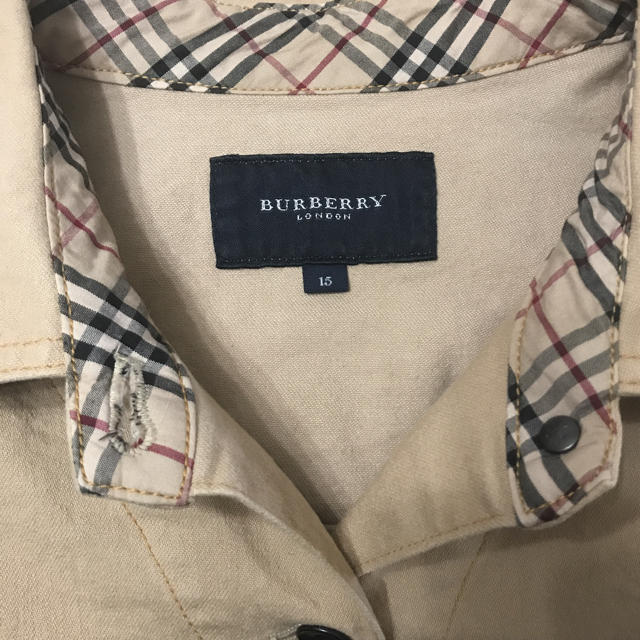 BURBERRY(バーバリー)のバーバリーロンドン◆大きいサイズ 15号♪ベージュデニムジャケット レディースのジャケット/アウター(Gジャン/デニムジャケット)の商品写真