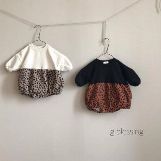 ザラキッズ(ZARA KIDS)の80.90 ヒョウ柄ロンパース 韓国こども服(ロンパース)