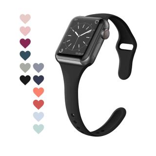 アップルウォッチ(Apple Watch)の黒　apple watch バンド　ベルト　シリコン　40 38(腕時計(デジタル))