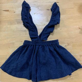 ザラキッズ(ZARA KIDS)のZARAベビー　フリルサスペンダー付きバミューダ(スカート)