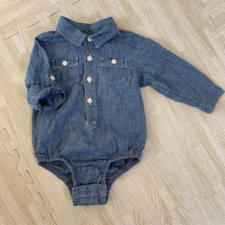 ベビーギャップ(babyGAP)のbaby GAPデニムシャツロンパース(ロンパース)