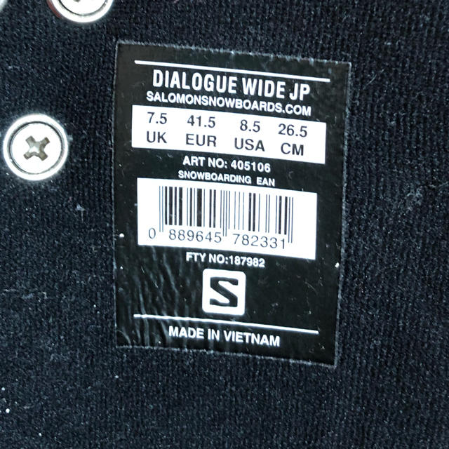 SALOMON - 18-19モデル Salomon dialogue wide jp 26.5cmの通販 SALOMON - 18-19モデル Salomon dialogue wide jp 26.5cmの通販