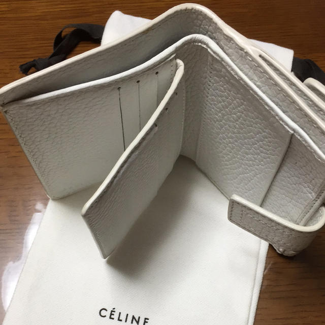 celine(セリーヌ)のセリーヌ 折財布 レザー ホワイト レディースのファッション小物(財布)の商品写真