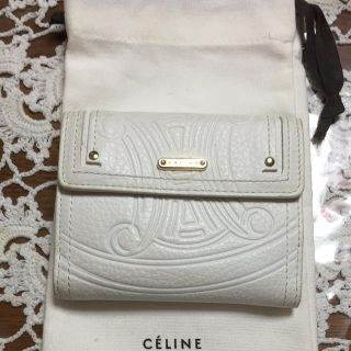 セリーヌ(celine)のセリーヌ 折財布 レザー ホワイト(財布)