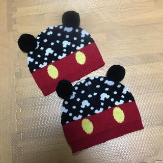 ディズニー(Disney)のディズニーベビー ニット帽 40-42㎝ 双子(帽子)