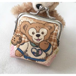 ダッフィー(ダッフィー)のダッフィー公式生地使用 ミニがま口  Handmade(キャラクターグッズ)