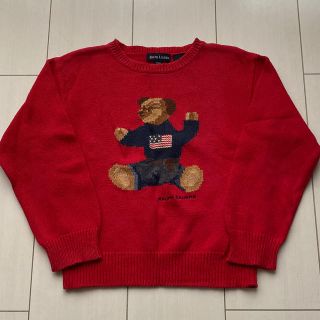 ラルフローレン(Ralph Lauren)のpolo bear ポロベアー kids キッズ コットン ニット セーター 6(ニット)