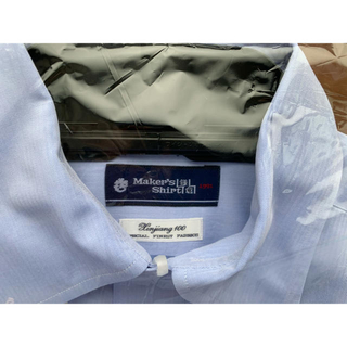 トゥモローランド(TOMORROWLAND)のMaker's Shirt 鎌倉 シャツ ブルー ストライプ ① 41-85(シャツ)