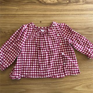 ベビーギャップ(babyGAP)のbabyGAP ギンガムチュニック 70センチ(シャツ/カットソー)