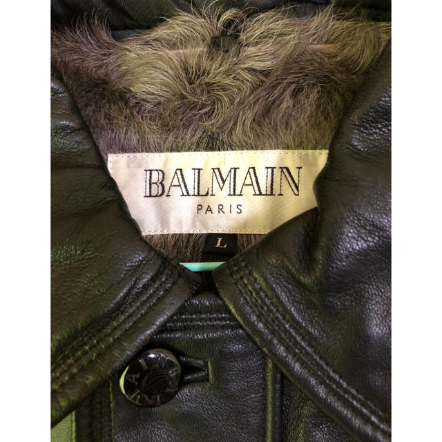 BALMAIN(バルマン)のBALMAIN ファー付 レザージャケット メンズのジャケット/アウター(レザージャケット)の商品写真