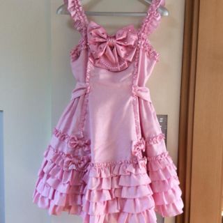 アンジェリックプリティー(Angelic Pretty)のAngelic Pretty フリル ピンクリボン JSK(ひざ丈ワンピース)