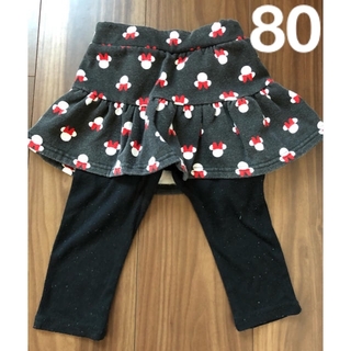 ディズニー(Disney)のDisneyミニーちゃん　レギンス付きスカート80cm(スカート)