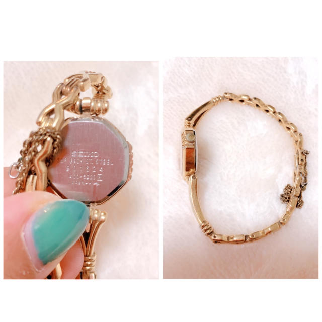 SEIKO(セイコー)の【SEIKO】8角形 ゴールド ヴィンテージ 腕時計 稼働品 vintage レディースのファッション小物(腕時計)の商品写真