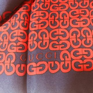 グッチ(Gucci)の◆新品未使用◆グッチGUCCI◆スカーフ◆ネックやバッグに◆ネイビーレッド紺赤◆(バンダナ/スカーフ)