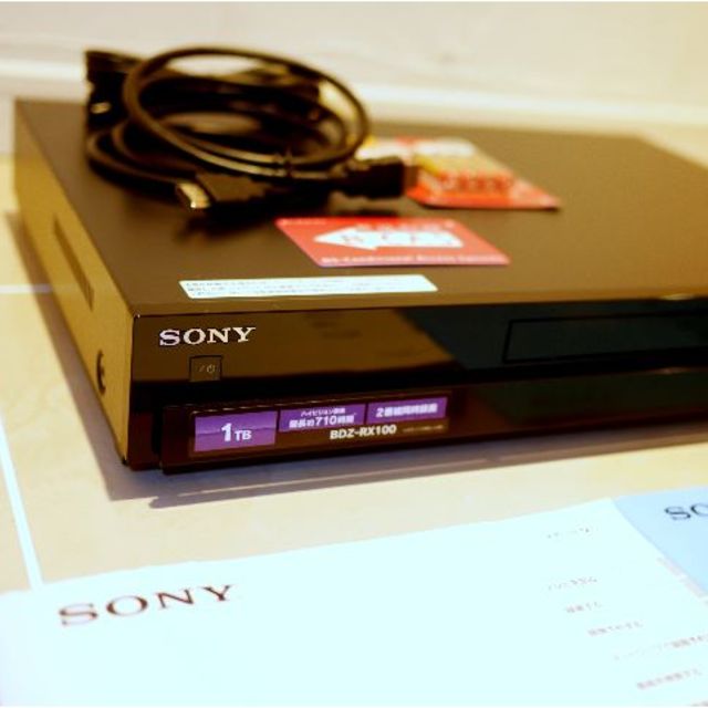 SONY(ソニー)のBDZ-RX100 1TB内蔵HDD搭載ブルーレイディスク/DVDレコーダー スマホ/家電/カメラのテレビ/映像機器(ブルーレイレコーダー)の商品写真