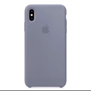 アップル(Apple)のiPhoneXS 純正シリコーンケース ラベンダーグレー 新品(iPhoneケース)