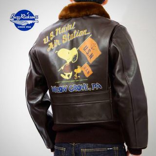 バズリクソンズ(Buzz Rickson's)のバズリクソンズ g1フライトジャケットスヌーピーバックペイント限定品(フライトジャケット)