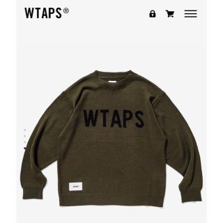 ダブルタップス(W)taps)のW)TAPS ダブルタップス DECK SWEATER WOAC OLIVE M(ニット/セーター)