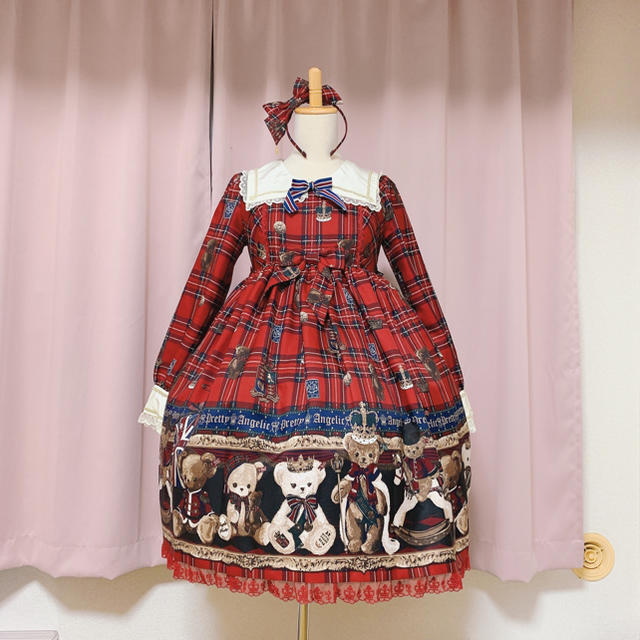 Angelic Pretty British Bear ワンピース　カチューシャ