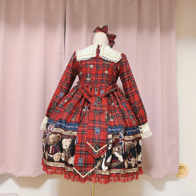 Angelic Pretty British Bear ワンピース　カチューシャ