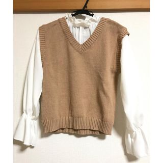 マジェスティックレゴン(MAJESTIC LEGON)のMAJESTIC LEGON *マジェスティックレゴン/フリル襟レイヤードニット(ニット/セーター)