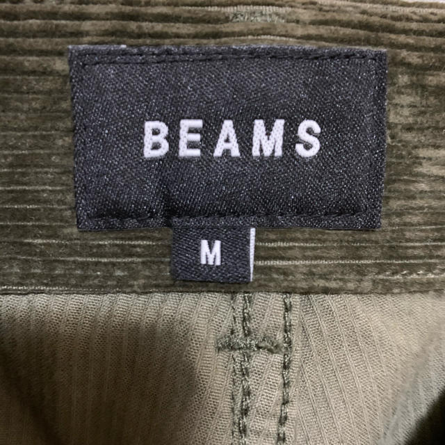 BEAMS コーデュロイバギーテーパードパンツ　カーキ