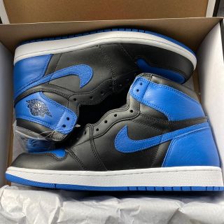 ナイキ(NIKE)のNIKE AIR JORDAN 1 黒青(スニーカー)