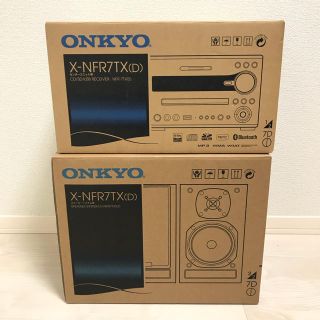 オンキヨー(ONKYO)の展示美品  ONKYO Bluetooth  ハイレゾ対応 ミニコンポ シルバー(スピーカー)