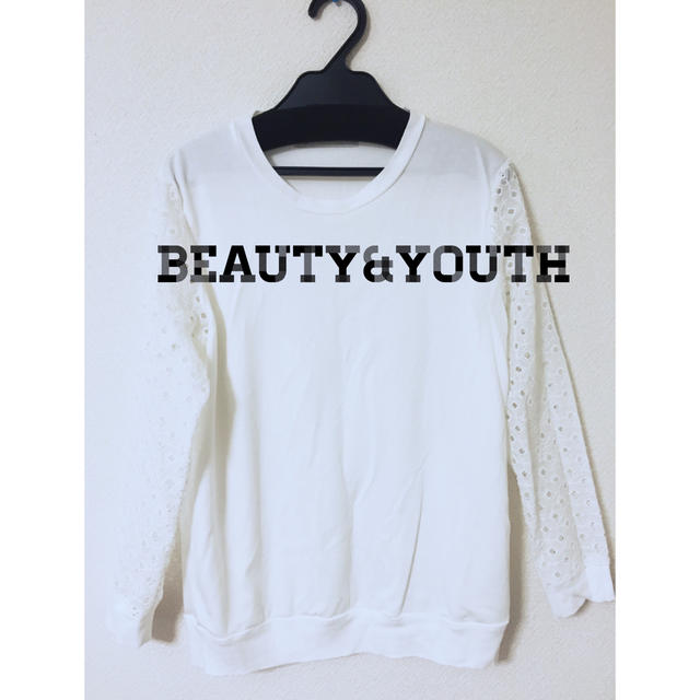 BEAUTY&YOUTH UNITED ARROWS(ビューティアンドユースユナイテッドアローズ)のレース カットソー 石原さとみ 田中里奈 レディースのトップス(カットソー(長袖/七分))の商品写真