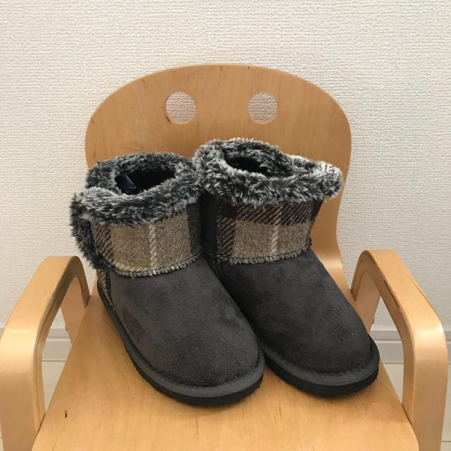 Harris Tweed(ハリスツイード)のハリスツイード ムートンブーツ キッズ/ベビー/マタニティのキッズ靴/シューズ(15cm~)(ブーツ)の商品写真