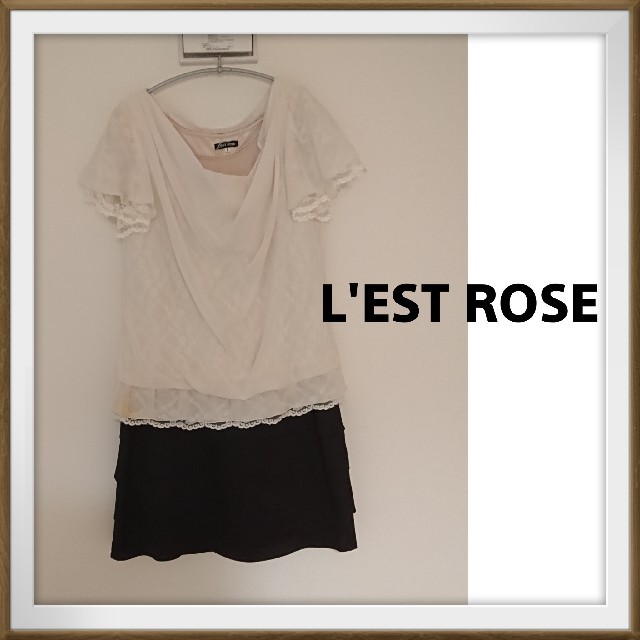 L'EST ROSE(レストローズ)のL'EST ROSE ブラウス付きワンピース セットアップ レディースのワンピース(ミニワンピース)の商品写真