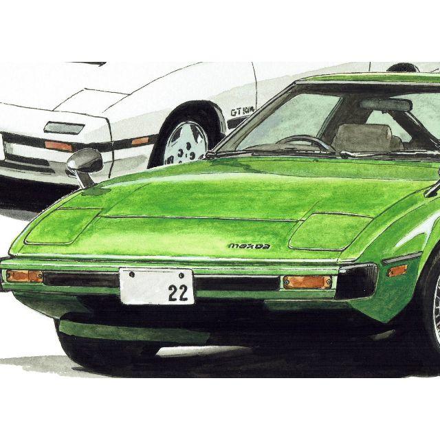 NC-122 マツダRX-7限定版画 直筆サイン額装●作家 平右ヱ門 エンタメ/ホビーの美術品/アンティーク(版画)の商品写真