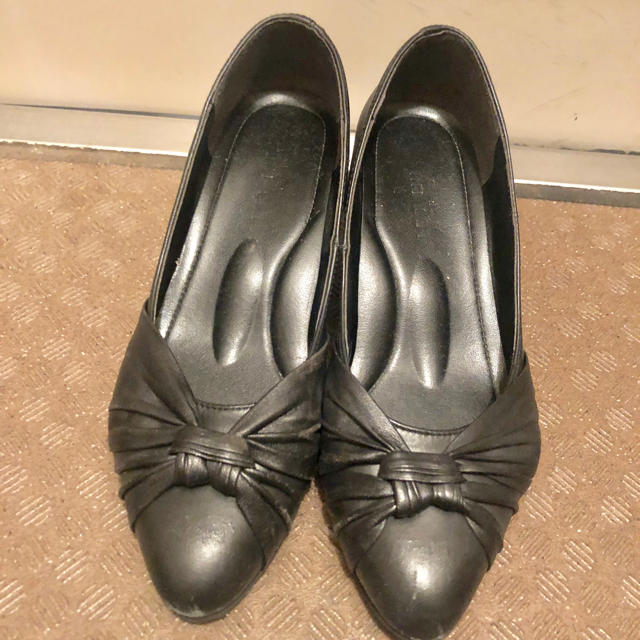 AOKI(アオキ)のおしゃれ‼️ オフィス AOKI 綺麗 パンプス ヒール ブラック 22.5cm レディースの靴/シューズ(ハイヒール/パンプス)の商品写真